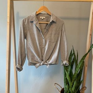 Madewell Flannel Tie Shirt